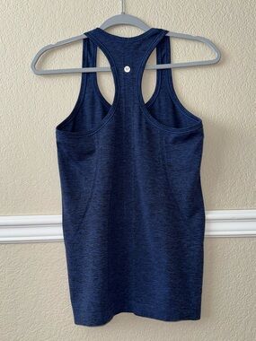 Lululemon Swiftly Tech Tank Top Blue Black Heathered Size 6